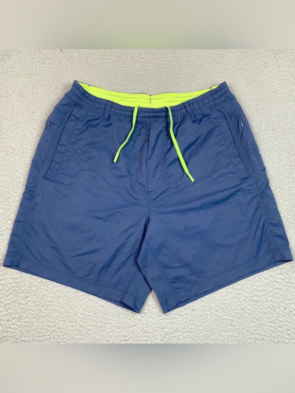 Birddogs Boom Shorts Men's Size L Blue Lined Athletic Gym Workout 7" Inseam EUC